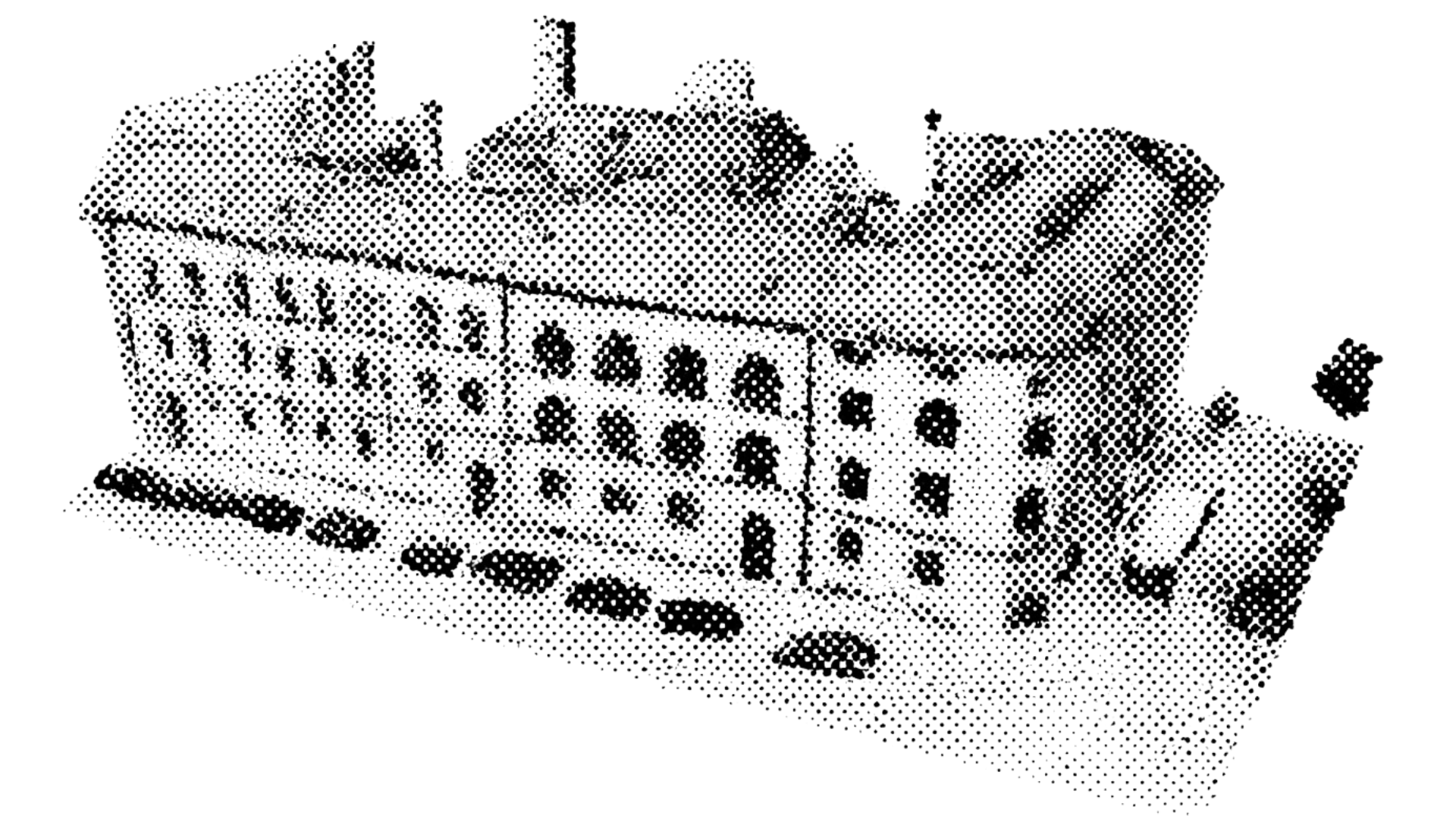 3D-model af bygning skabt med droneopmåling